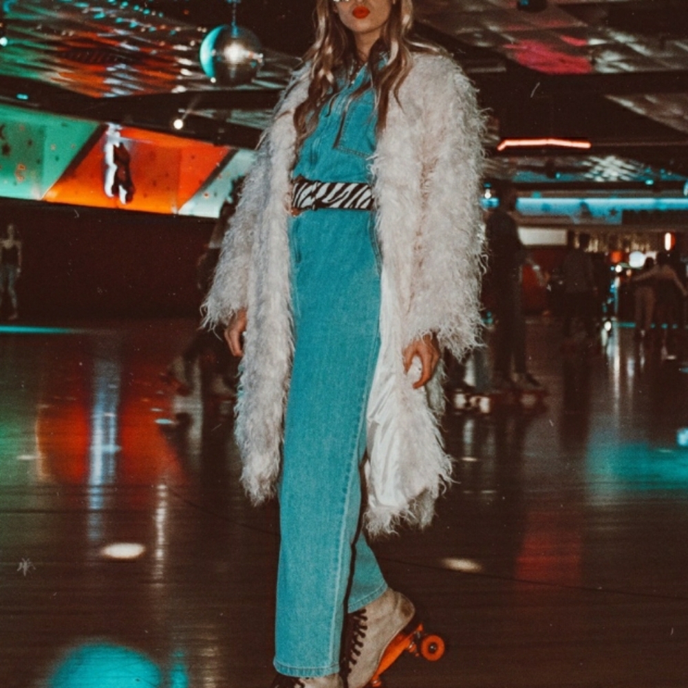 NastyGal denim jumpsuit
